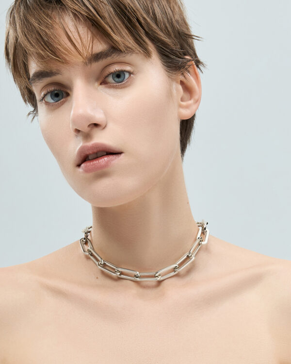 Choker in colore argento - immagine 3