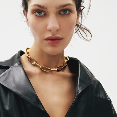 чокер у золоті на шию