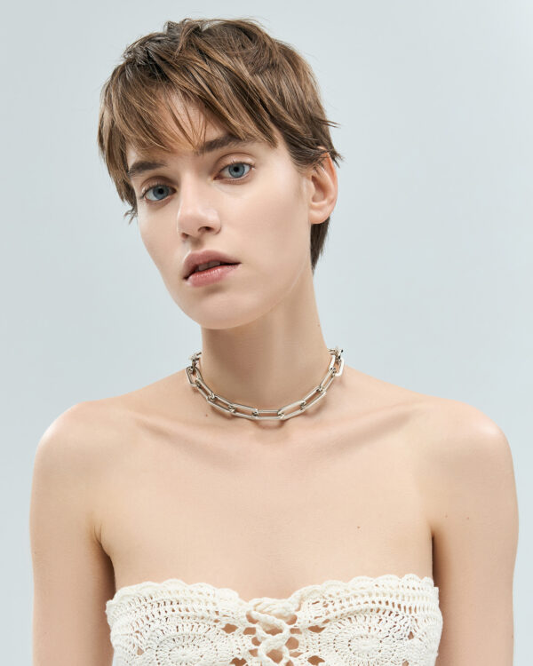 Choker in colore argento