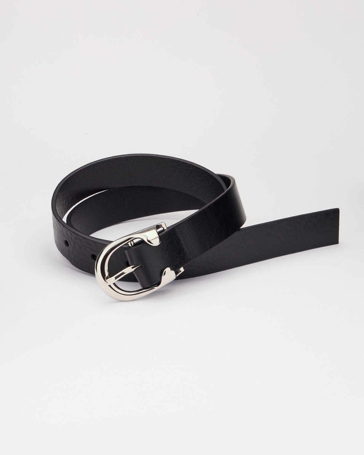 Cinturino in pelle italiana da 28 mm con fibbia argentata